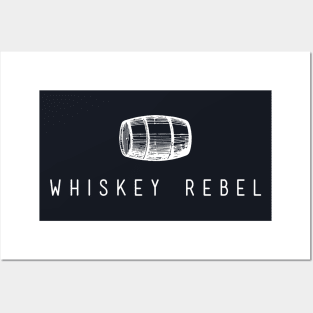 Whiskey Rebel White Logo Posters and Art